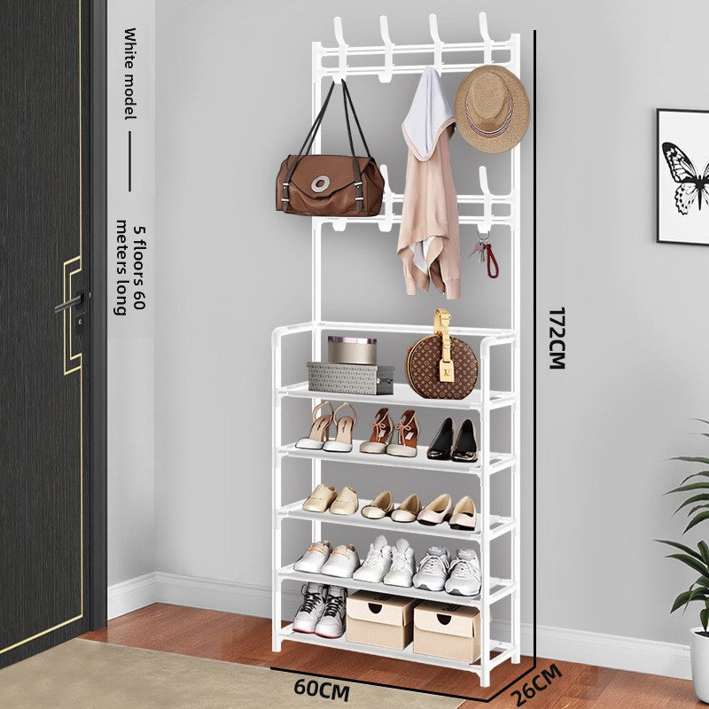 Simple floor-standing multi-functional clothes hanger