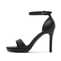 Women's Thin Heel Strap Sandals with Buckle