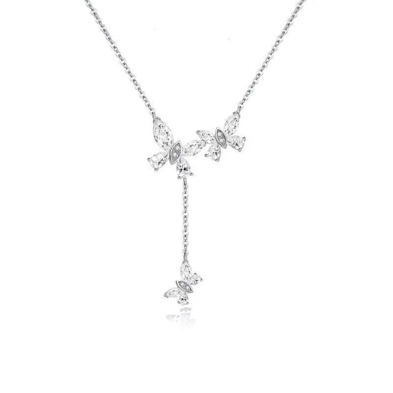White Copper Butterfly Dream Necklace