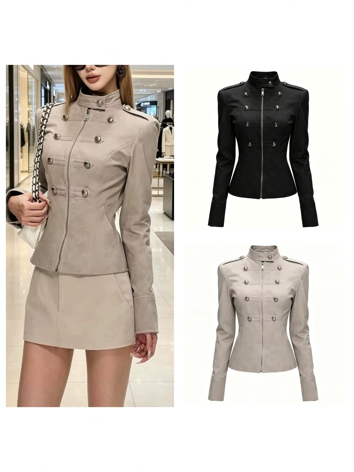 Shaping and slimming waist jacket coat