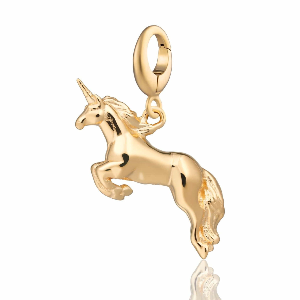 Animal Themed Stainless Steel Gold Plated Pendant Necklace