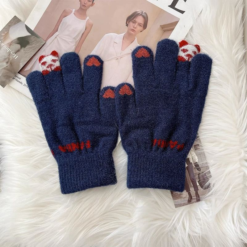 Fleece-Lined Touch Screen Knitted Winter Gloves