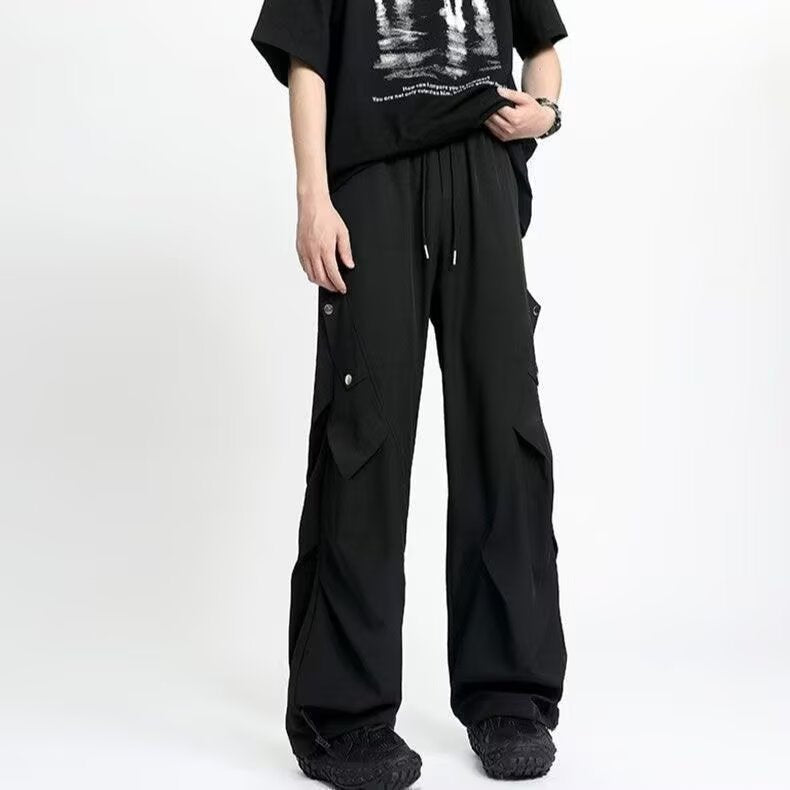 Mens Quick-Dry Casual Cargo Pants with Utility Pockets