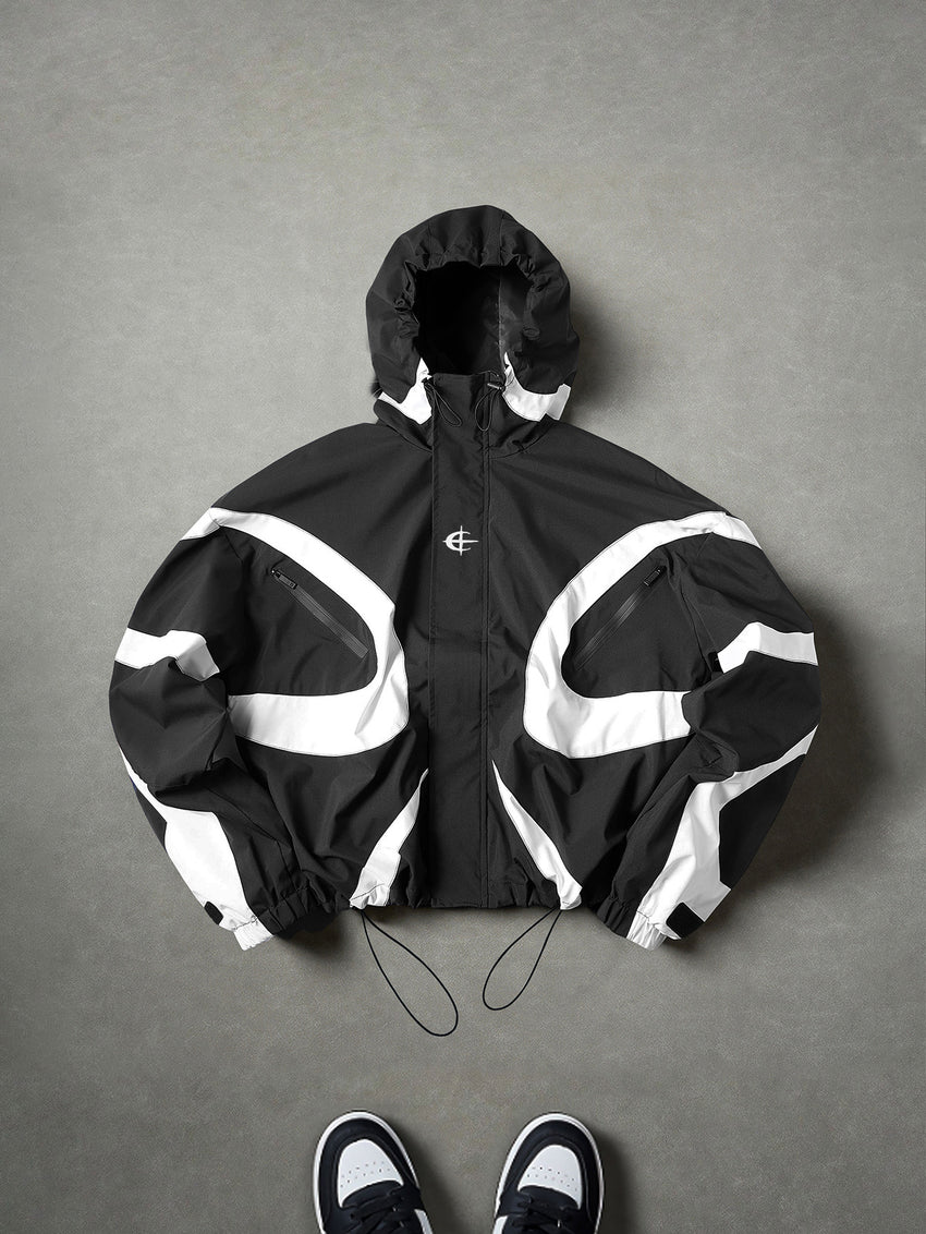 Mens Hooded Sporty Zipper Jacket