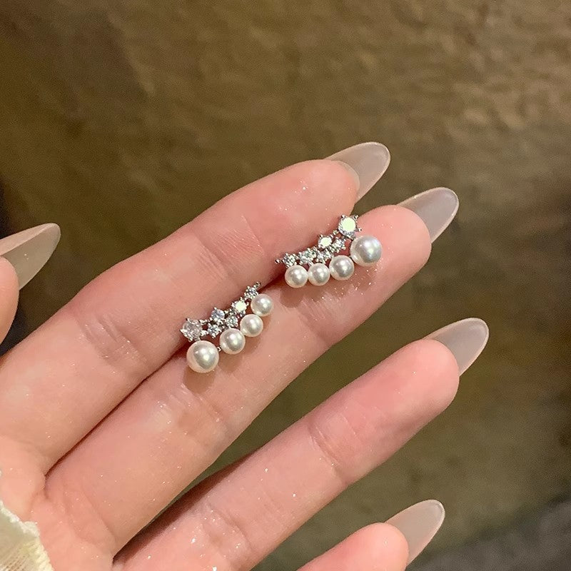 Pearl Geometric Earrings