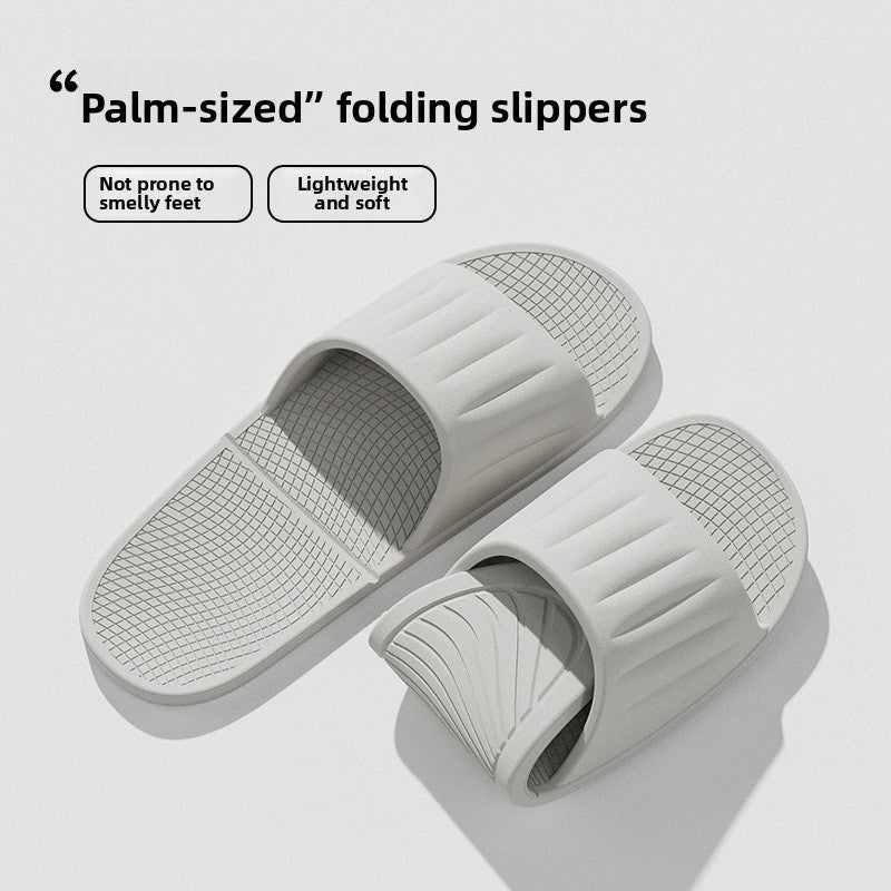 Teem Light Gray Flip Flops - Portable, Non-Slip, Lightweight Slippers