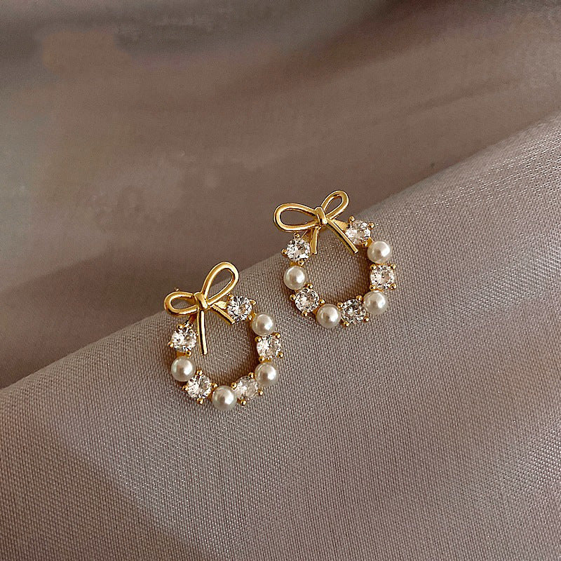 Pearl Geometric Earrings