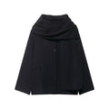 Wool Blend Scarf Collar Coat