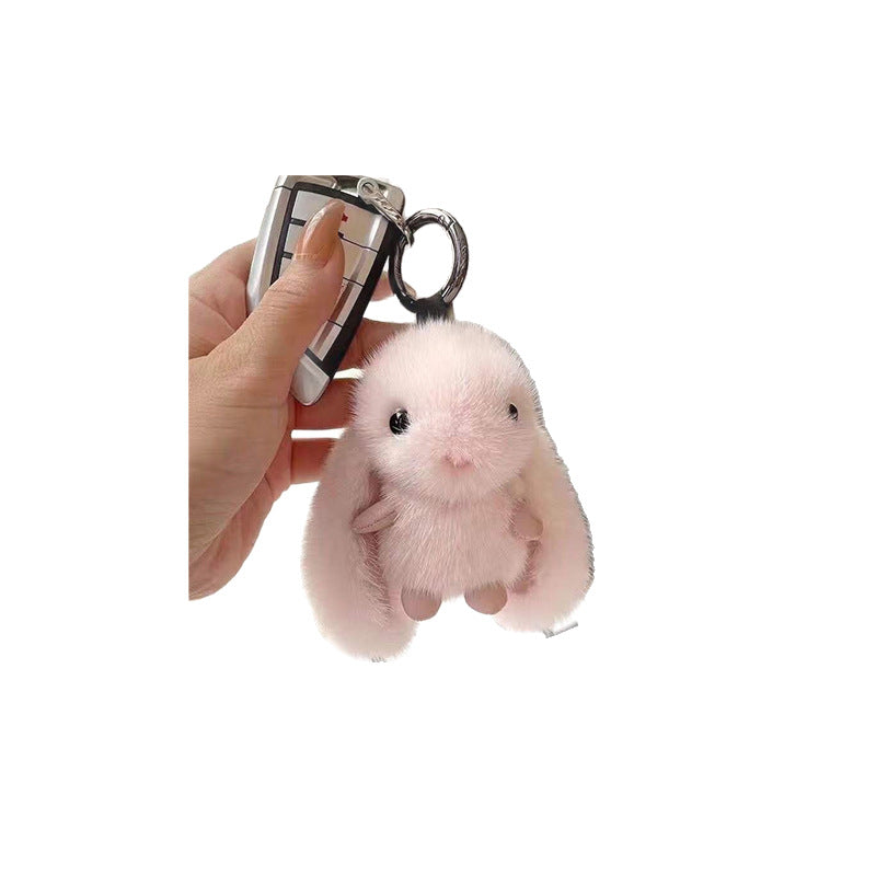 Imitation mink fur rabbit pendant