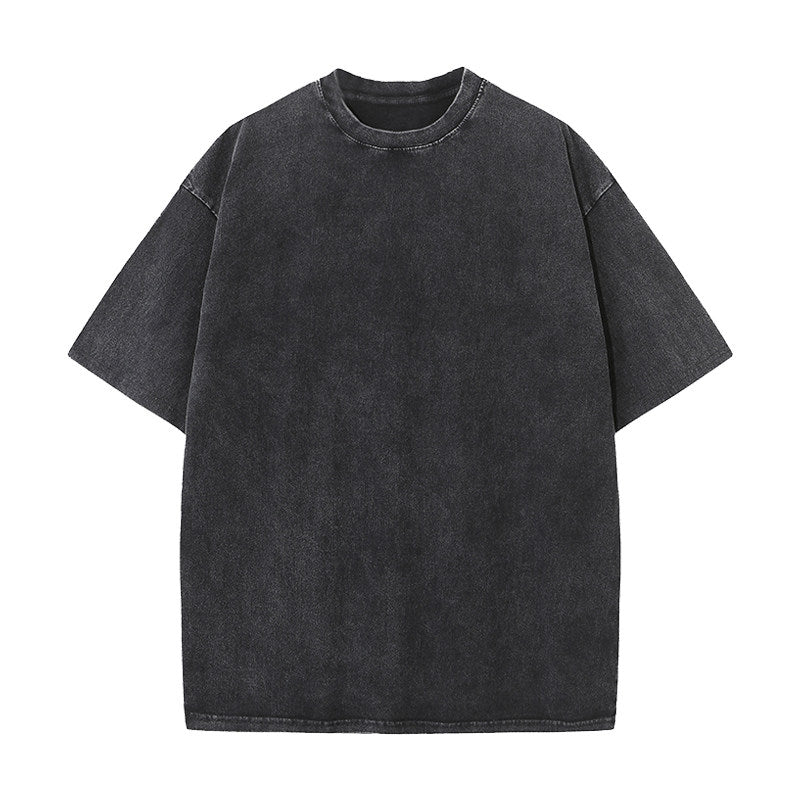 Heavyweight Vintage Washed Cotton T-Shirt - Durable 220g Cotton