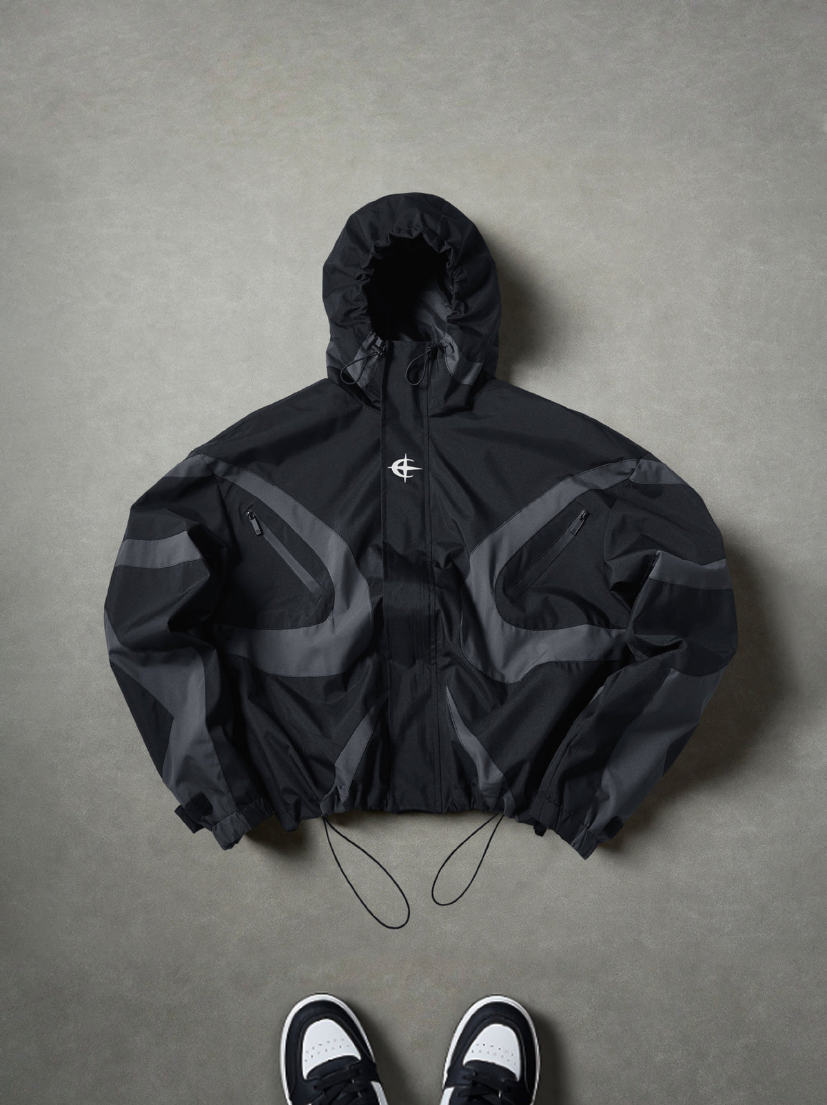 Mens Hooded Sporty Zipper Jacket