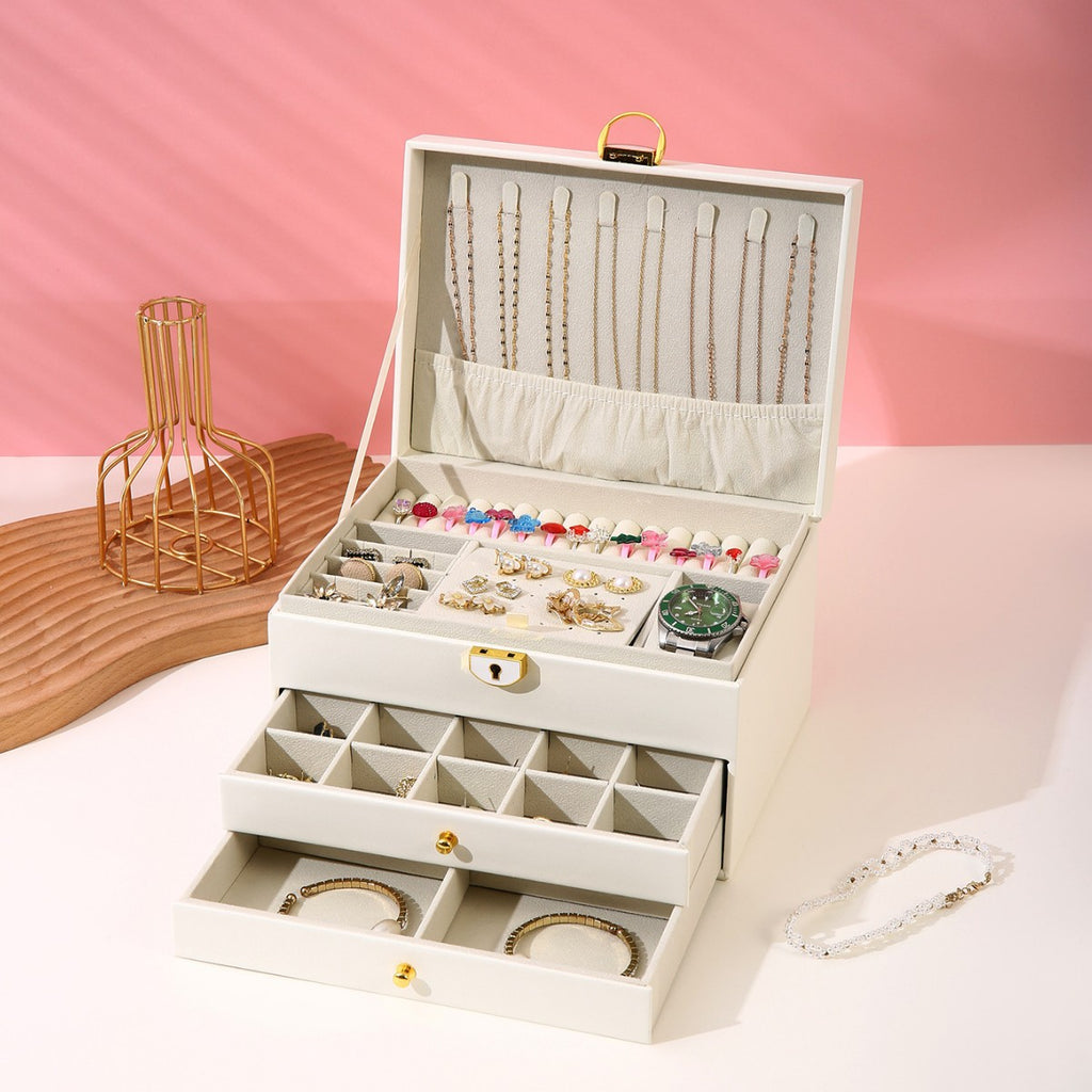 Multi-tiered drawer jewelry box