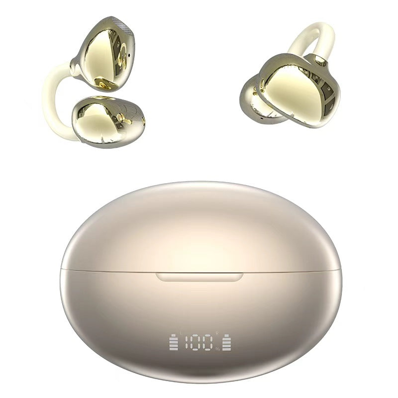 Ear Clip Bluetooth Headset Bone Conduction Wireless Sports Earphones with AI Translation Ultra-Long Battery Life