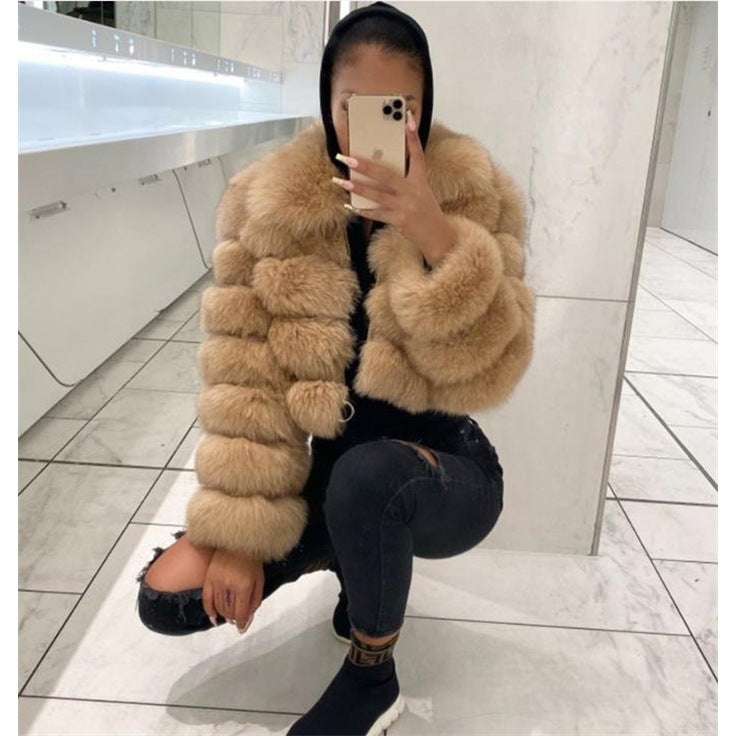 Womens Faux Fur Winter Coat