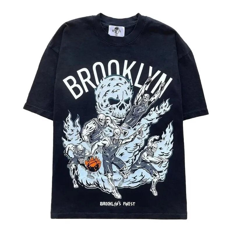 Cotton Loose Fit Cartoon T-Shirt - 100% Cotton, Moisture Wicking
