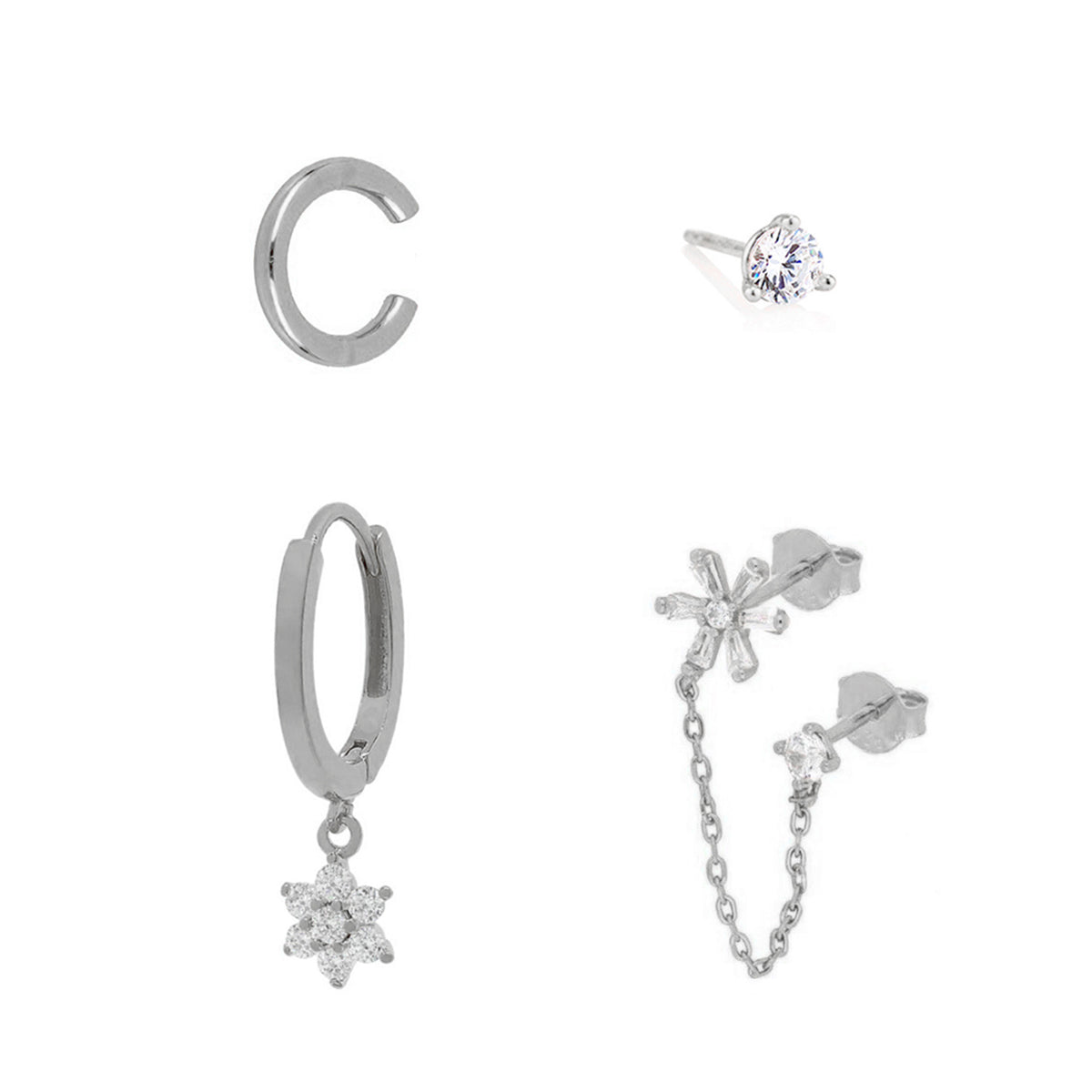 Radiance Geo Zircon Earrings