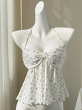Floral Lace-Up Babydoll Camisole Top
