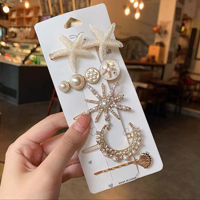 Starfish eight-piece hairpin
