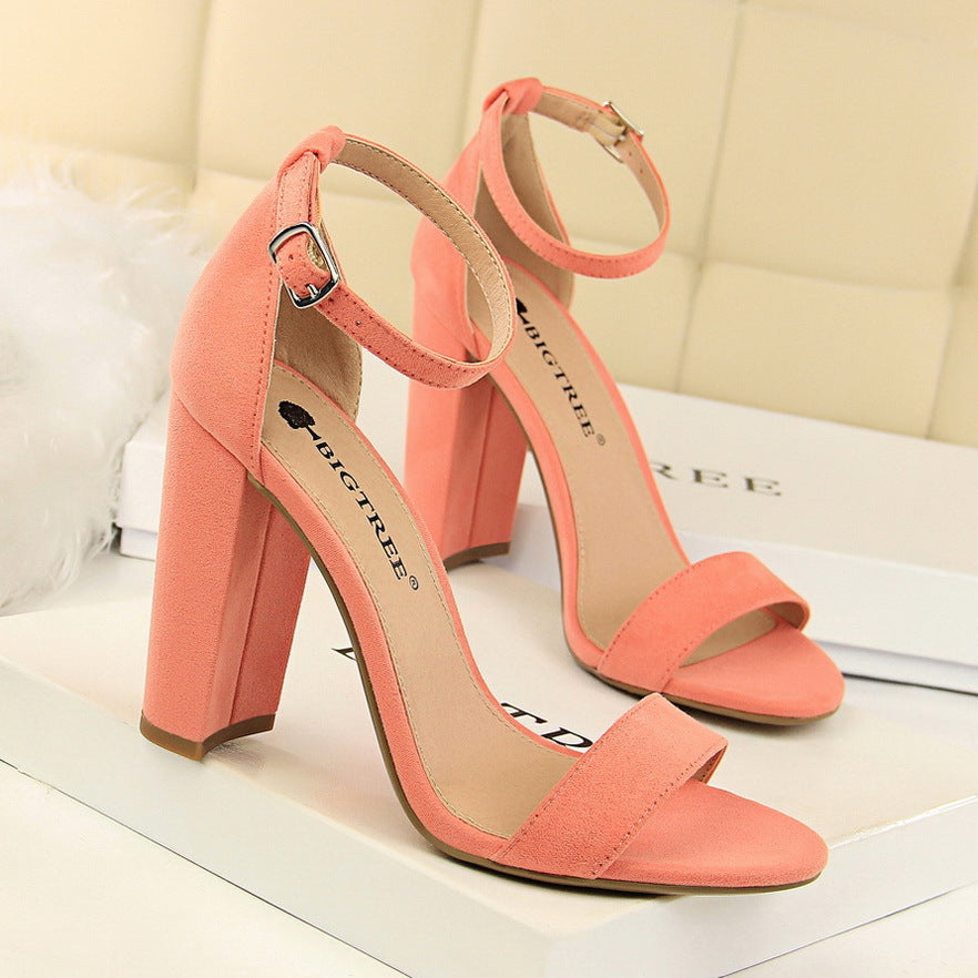 Fashion Women High Heel Sandals with Buckle