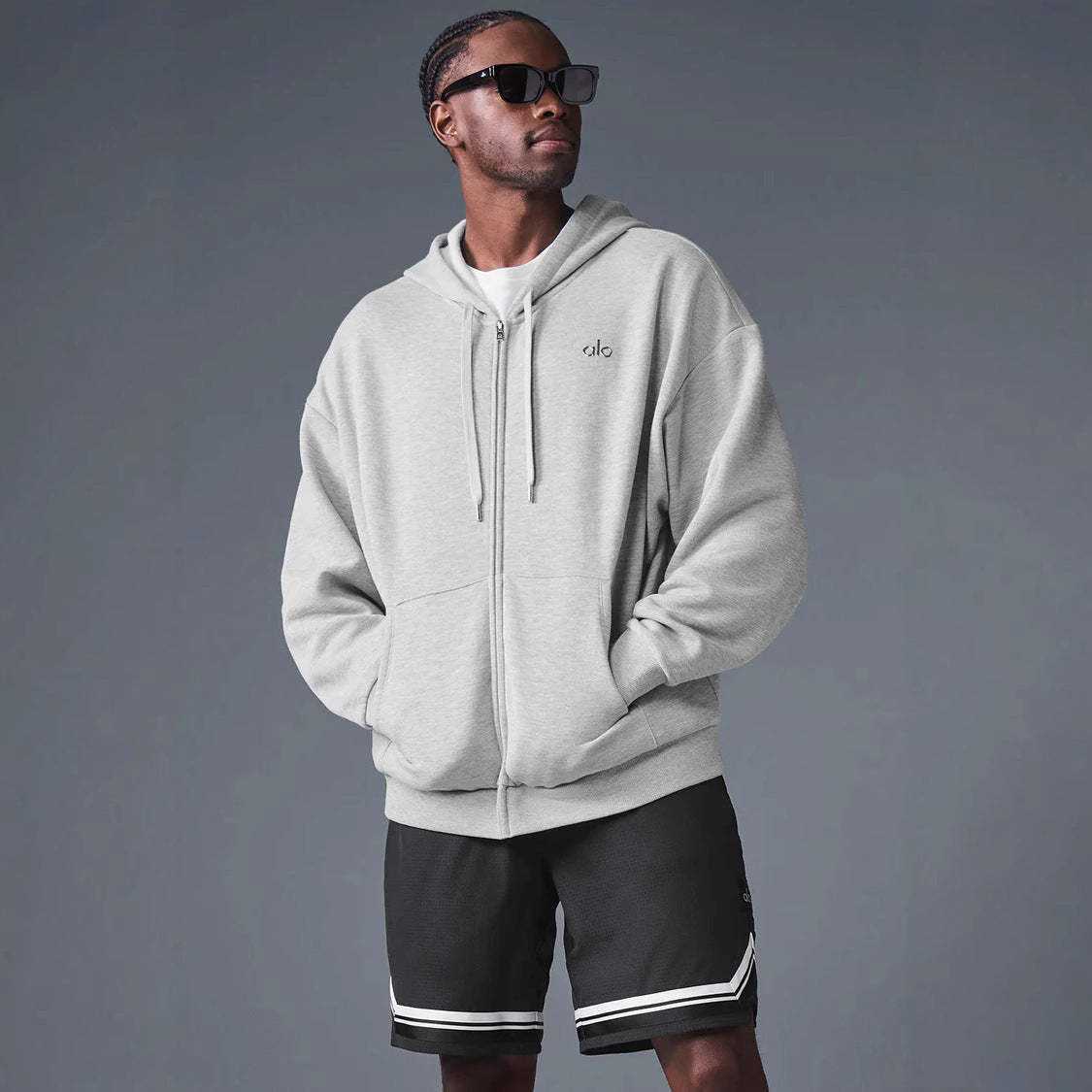Heavyweight Letter Fleece Hooded Sweatshirt