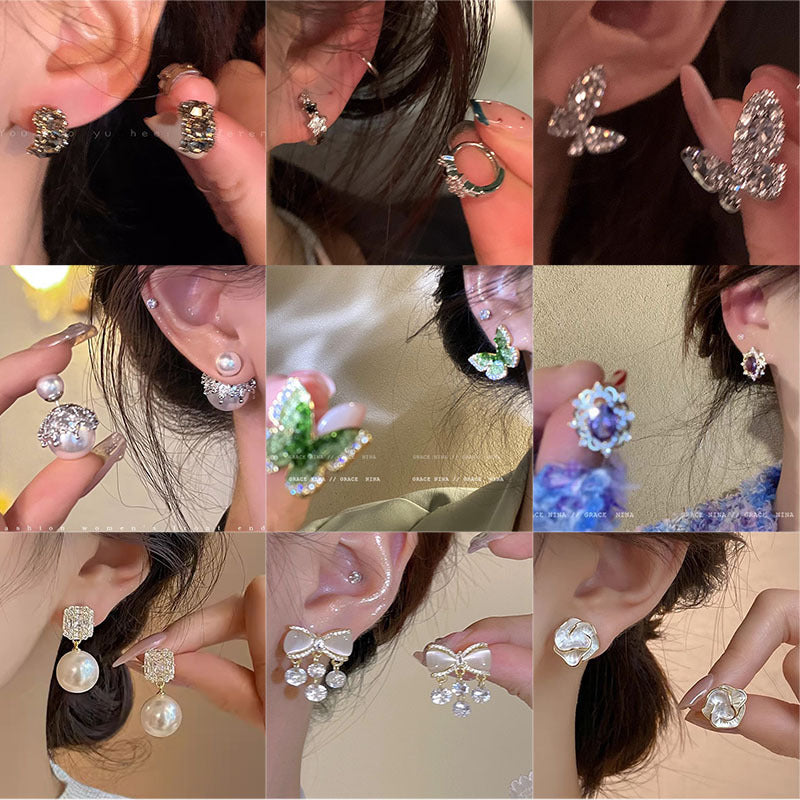 Pearl Butterfly Earrings for Women