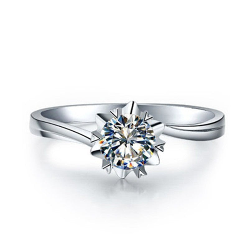 Radiant Hearts Diamond Simulant Adjustable Ring