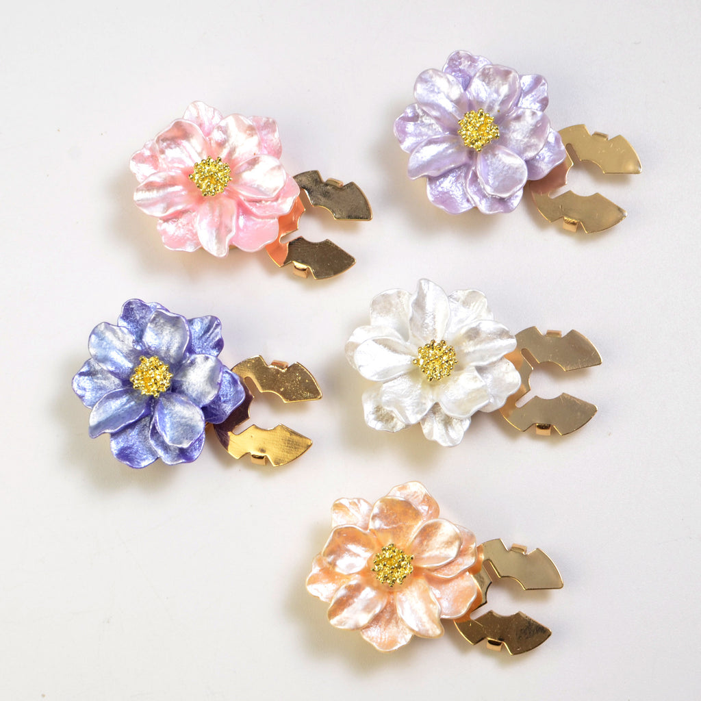 Pearlescent Floral Button Cover