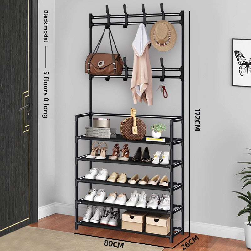 Simple floor-standing multi-functional clothes hanger