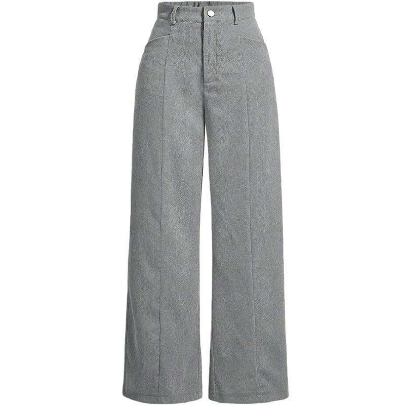 Women's High Waist Corduroy Wide Leg Pants