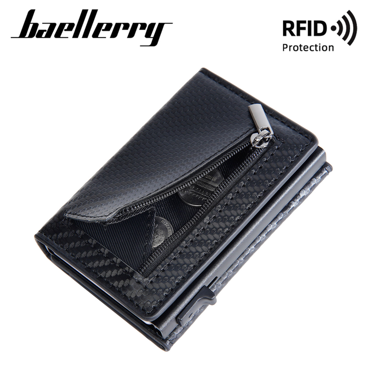 Automatic pop-up zipper carbon fiber