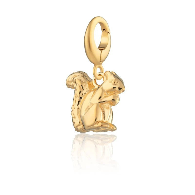 Animal Themed Stainless Steel Gold Plated Pendant Necklace