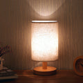 Nordic Wood Fabric USB Table Lamp with Remote Dimming