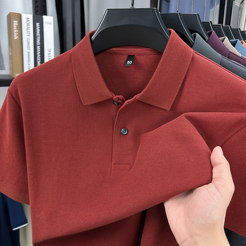 Mens Cotton Polo Shirt Short Sleeve t shirt