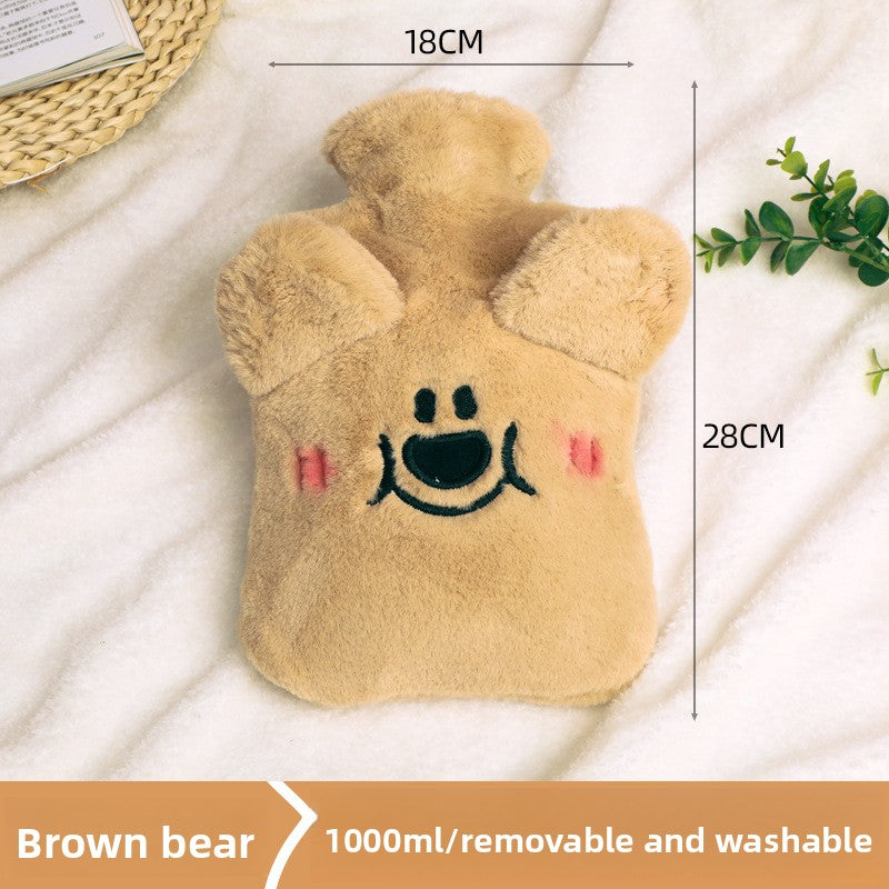 Plush Cartoon Hot Water Bottle for Warmth