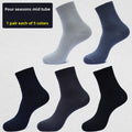 Bamboo Fiber Socks Men's Mid-Calf Socks Antibacterial Deodorant
