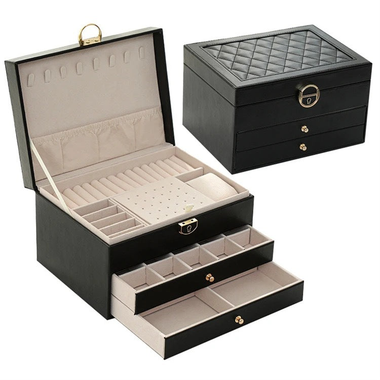 Multi-tiered drawer jewelry box