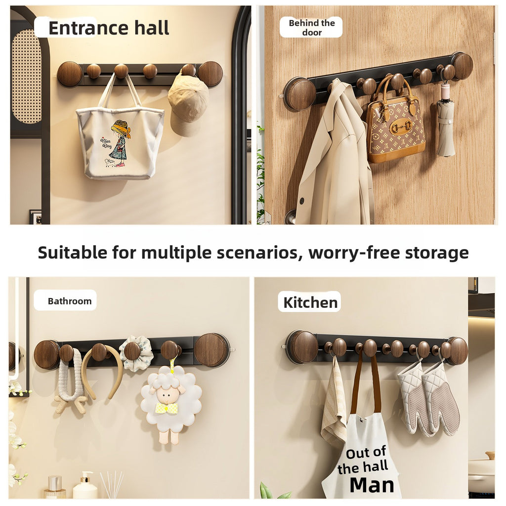 Rotating suction cup walnut hook