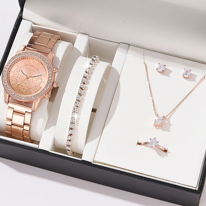 Women's Three-Eye Quartz Diamond Watch