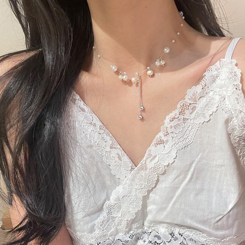 Retro Luxury Butterfly Pearl Pendant Necklace
