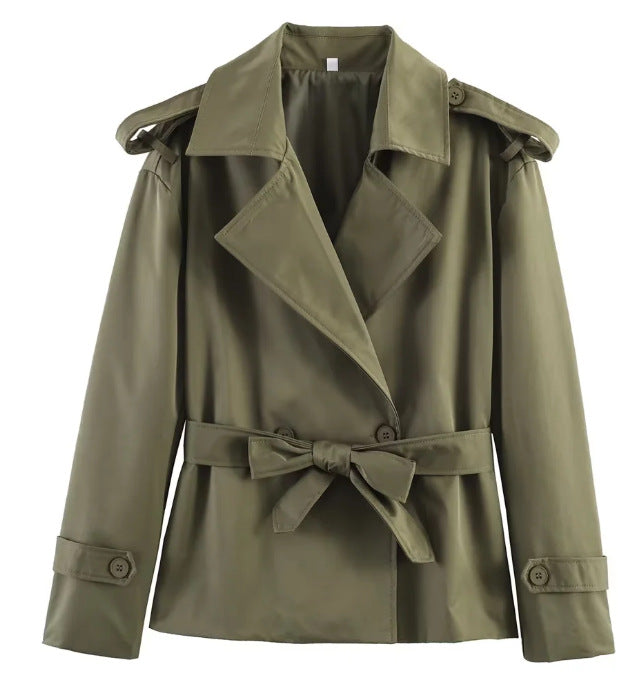 Womens Double Breasted Trench Coat
