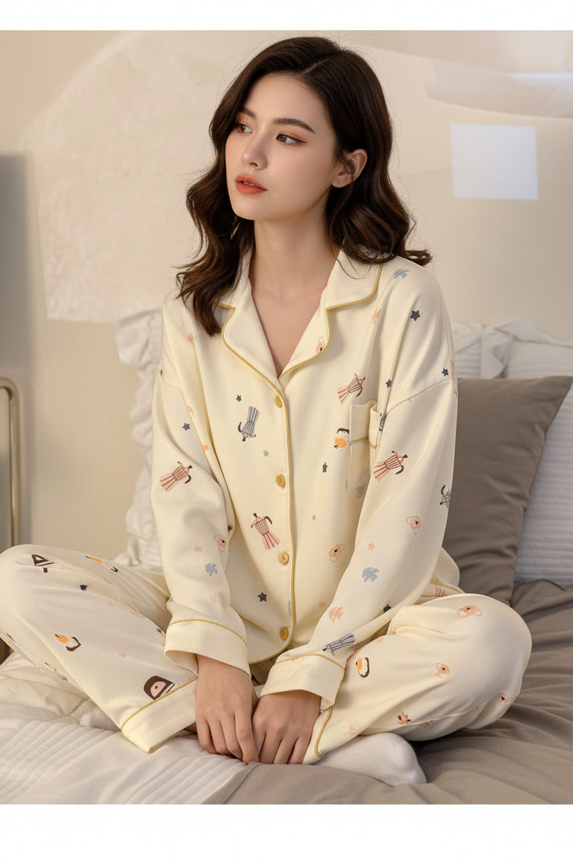 Cozy Chest-Padded Pajama Set