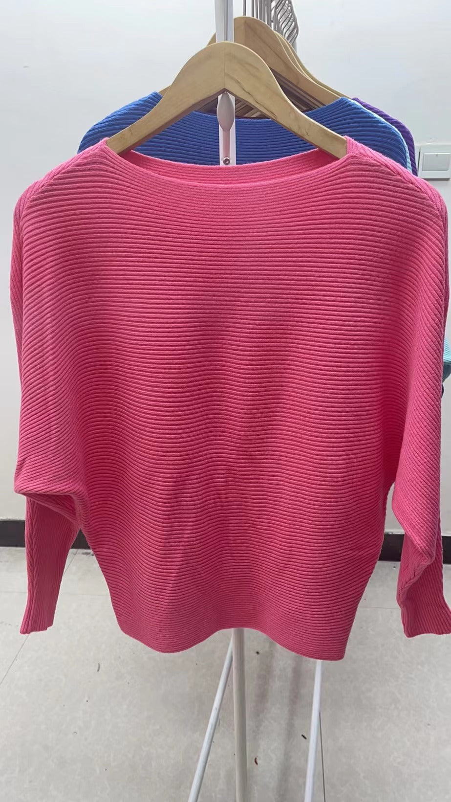 Solid Color Pullover Short Long Sleeve Knit Base Shirt
