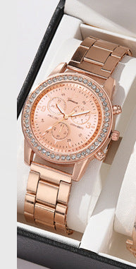 Women's Three-Eye Quartz Diamond Watch