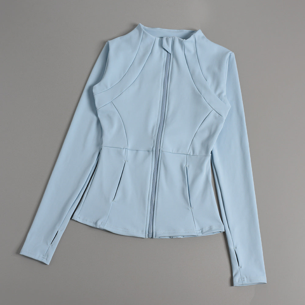 Women's Slim Fit Yoga Jacket with Zipper