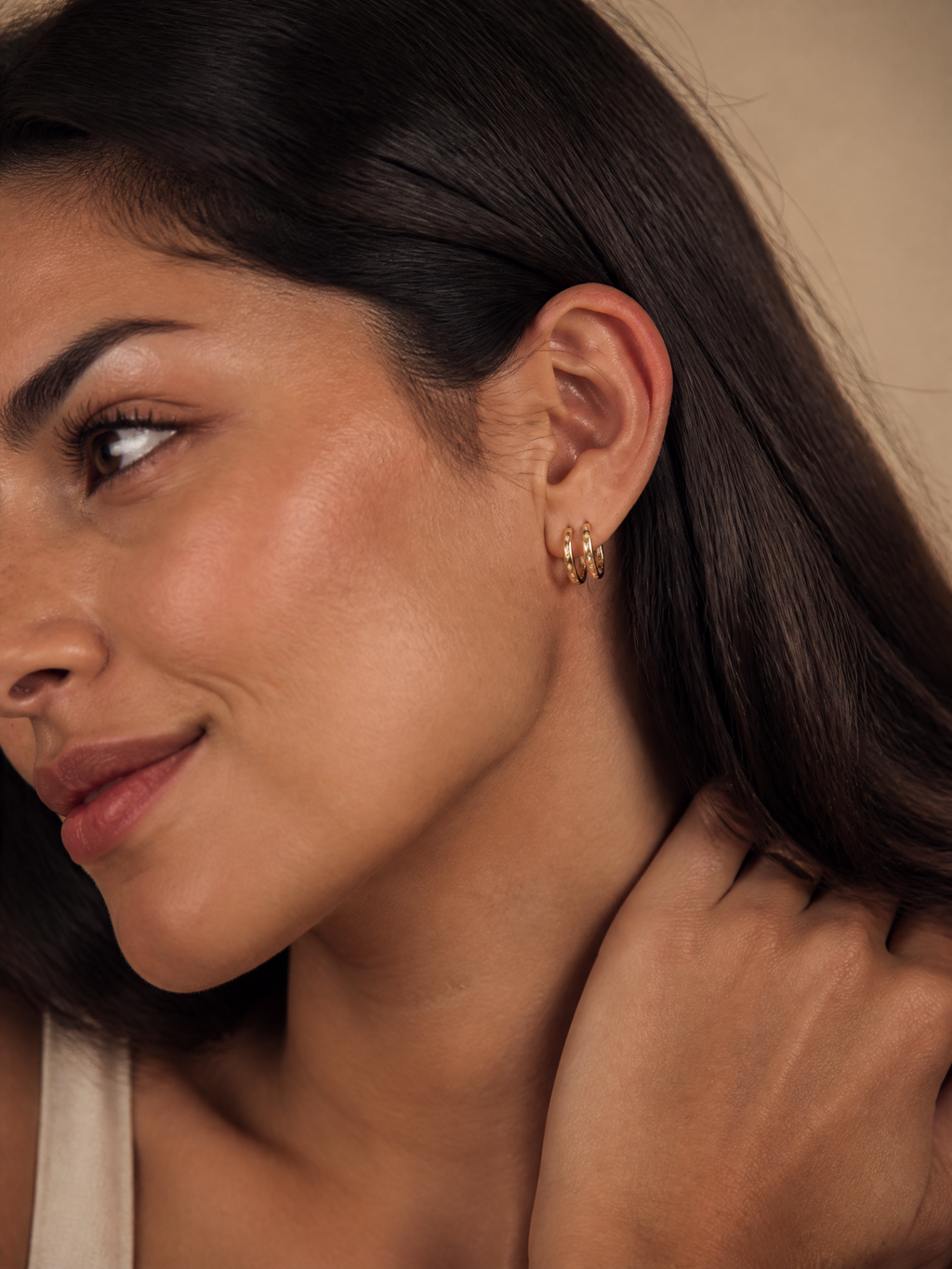 Celestial Star Huggie Earrings in 18K Gold Plated Vermeil