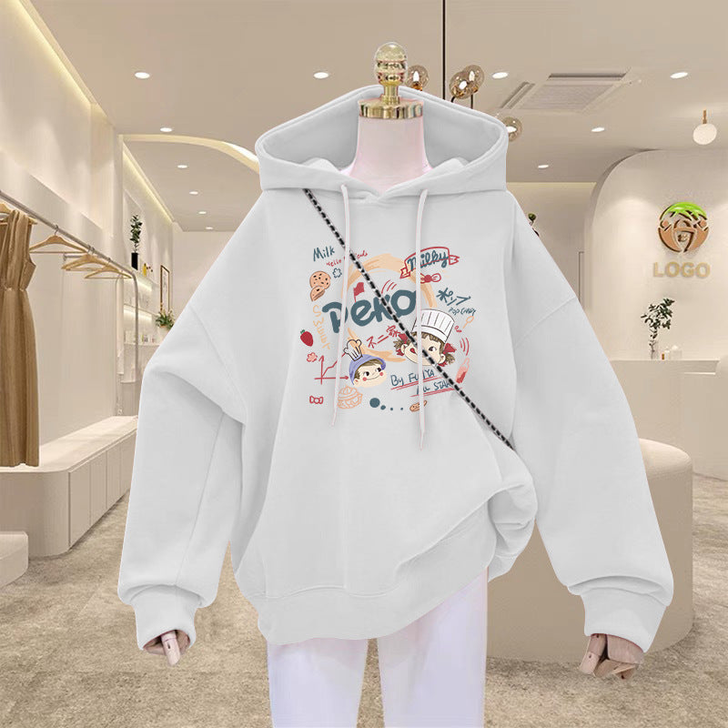 Fleece-lined and thickened sweatshirt