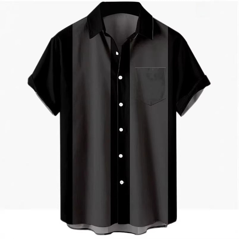 Ice Silk Men's Short-Sleeved Shirt - Breathable, Wrinkle Resistant