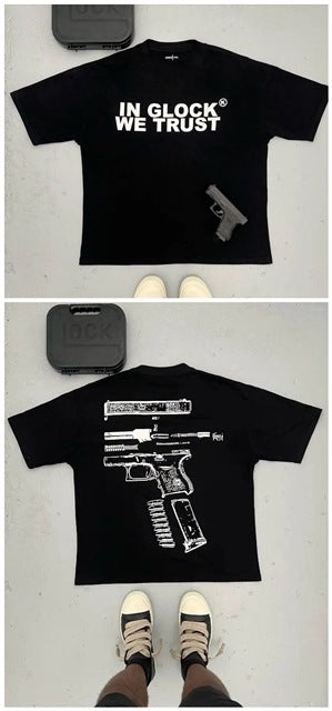 Men's Oversized Cotton T-Shirt with Bold Y2K Graphic Prints