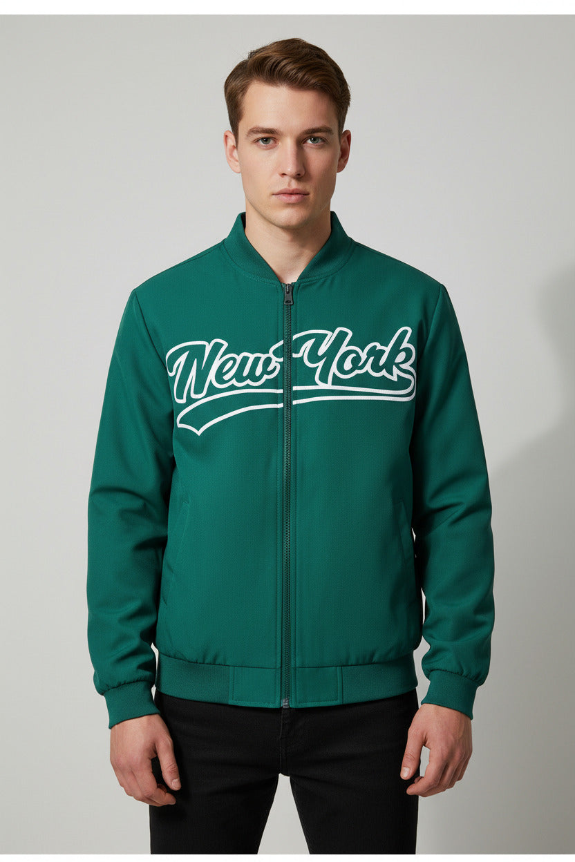 Men's Stand Collar Hooded Jacket
