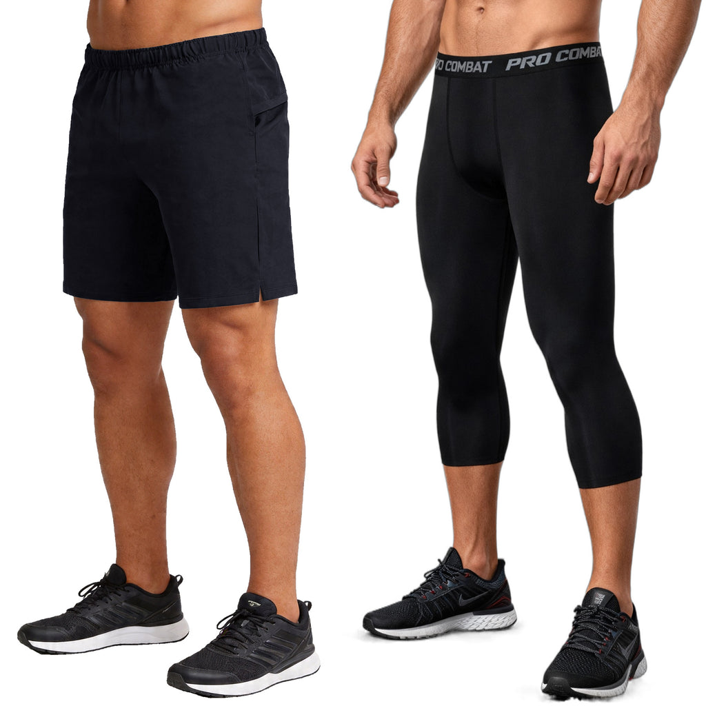 Mens Quick-Dry Elastic Training Shorts - Lightweight & Breathable